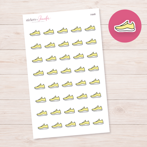 Yellow Sneaker Planner Stickers | I-668