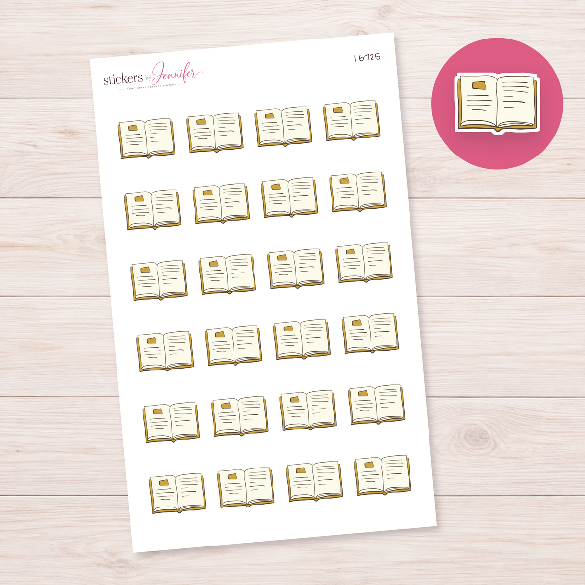 Open Book Planner Stickers | I-6725