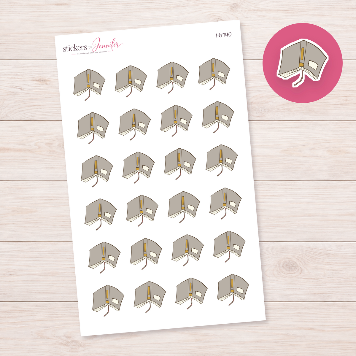 Open Neutral Notebook Planner Stickers | I-6740