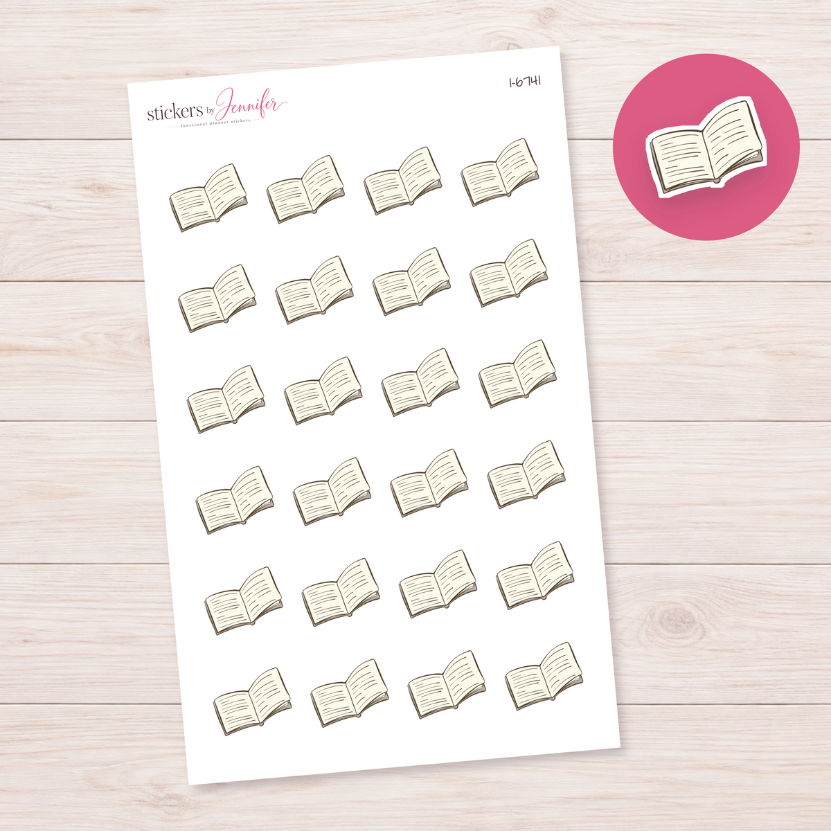 Open Lined Book Planner Stickers | I-6741
