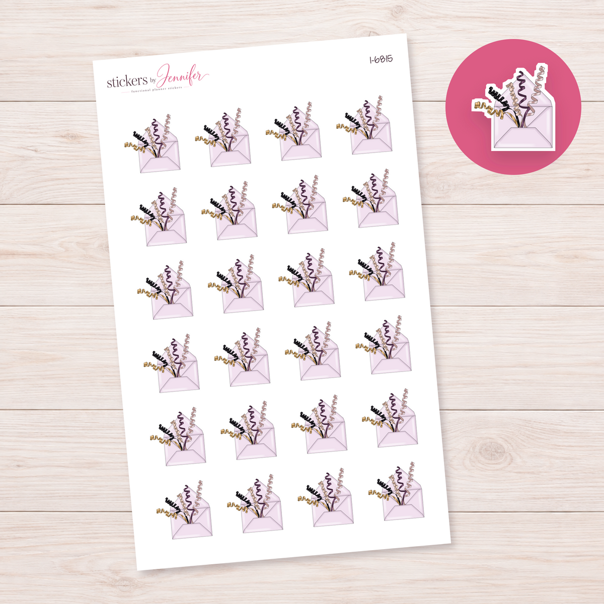 Birthday Party Streamers Planner Stickers | I-6815