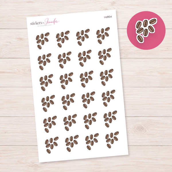 Coffee Beans Planner Stickers | I-6854