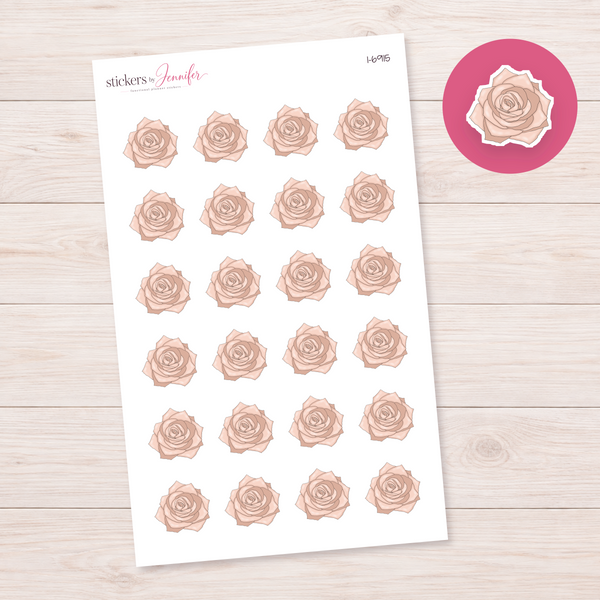 Peach-Toned Rose Planner Stickers | I-6915