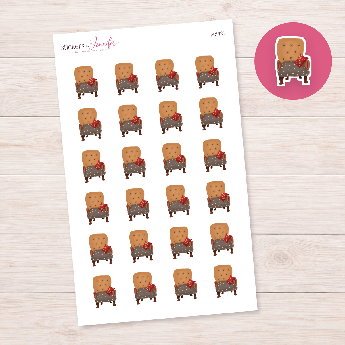 Autumn Armchair Planner Stickers | I-6921