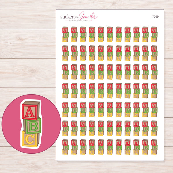 I-7099 planner sticker sheet with enlarged sticker detail