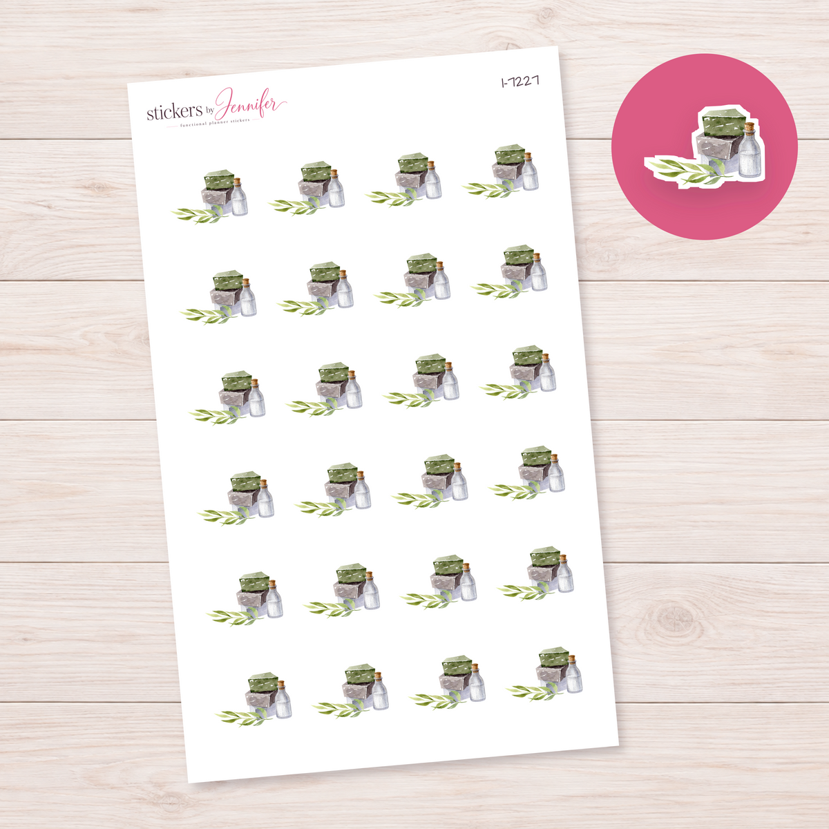 Soap Bars and Glass Bottle Planner Stickers | I-7227