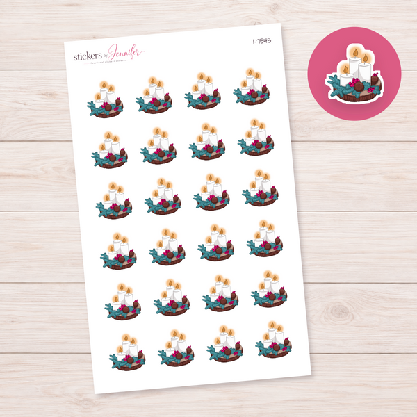 Holiday Candle Arrangement Planner Stickers | I-7543
