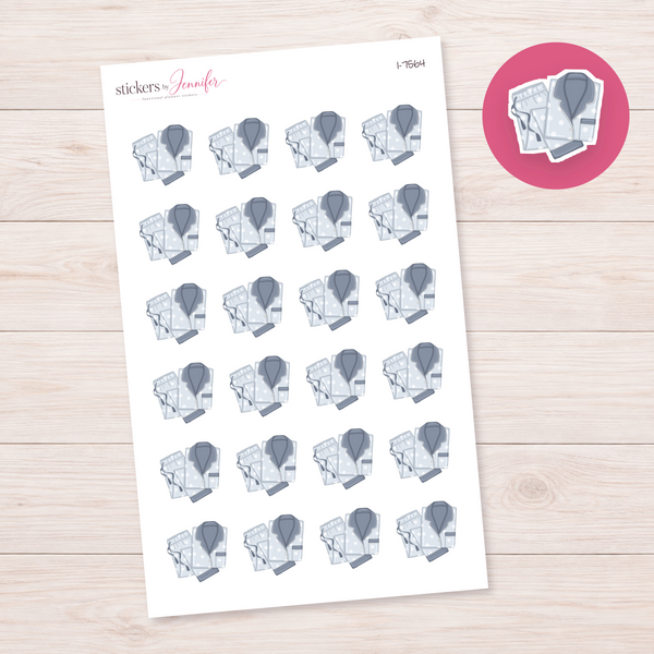 Snowflake Pajamas Planner Stickers | I-7564
