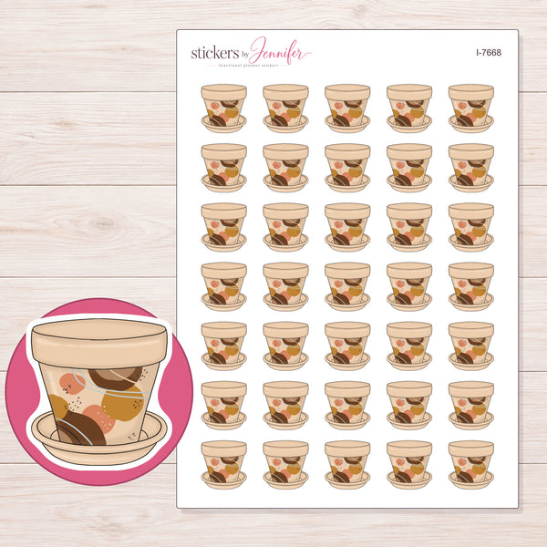 I-7668 planner sticker sheet with enlarged sticker detail