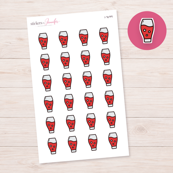 Red Drink Cup Planner Stickers | I-7699