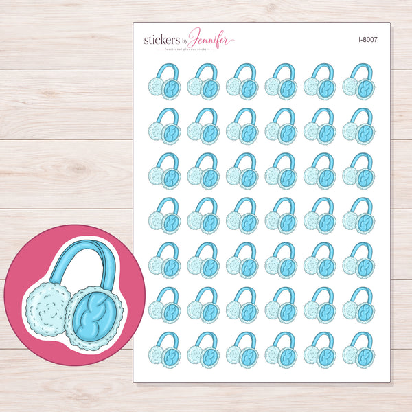 I-8007 planner sticker sheet with enlarged sticker detail