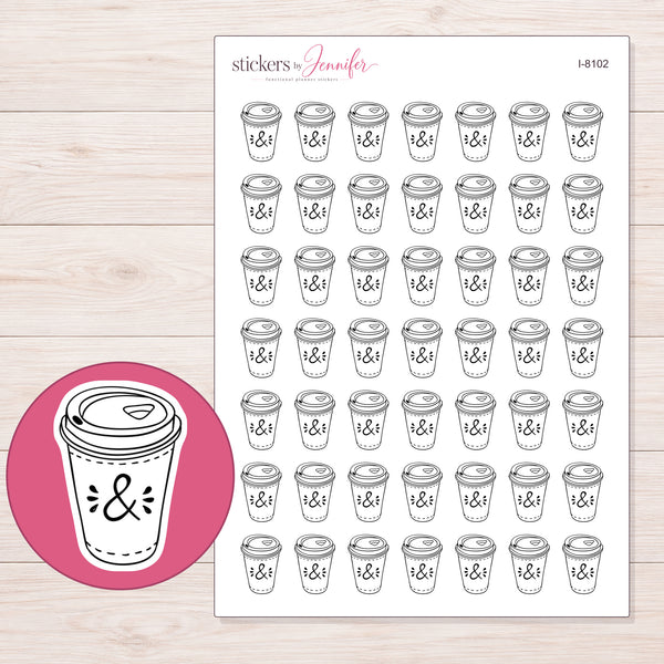 I-8102 planner sticker sheet with enlarged sticker detail