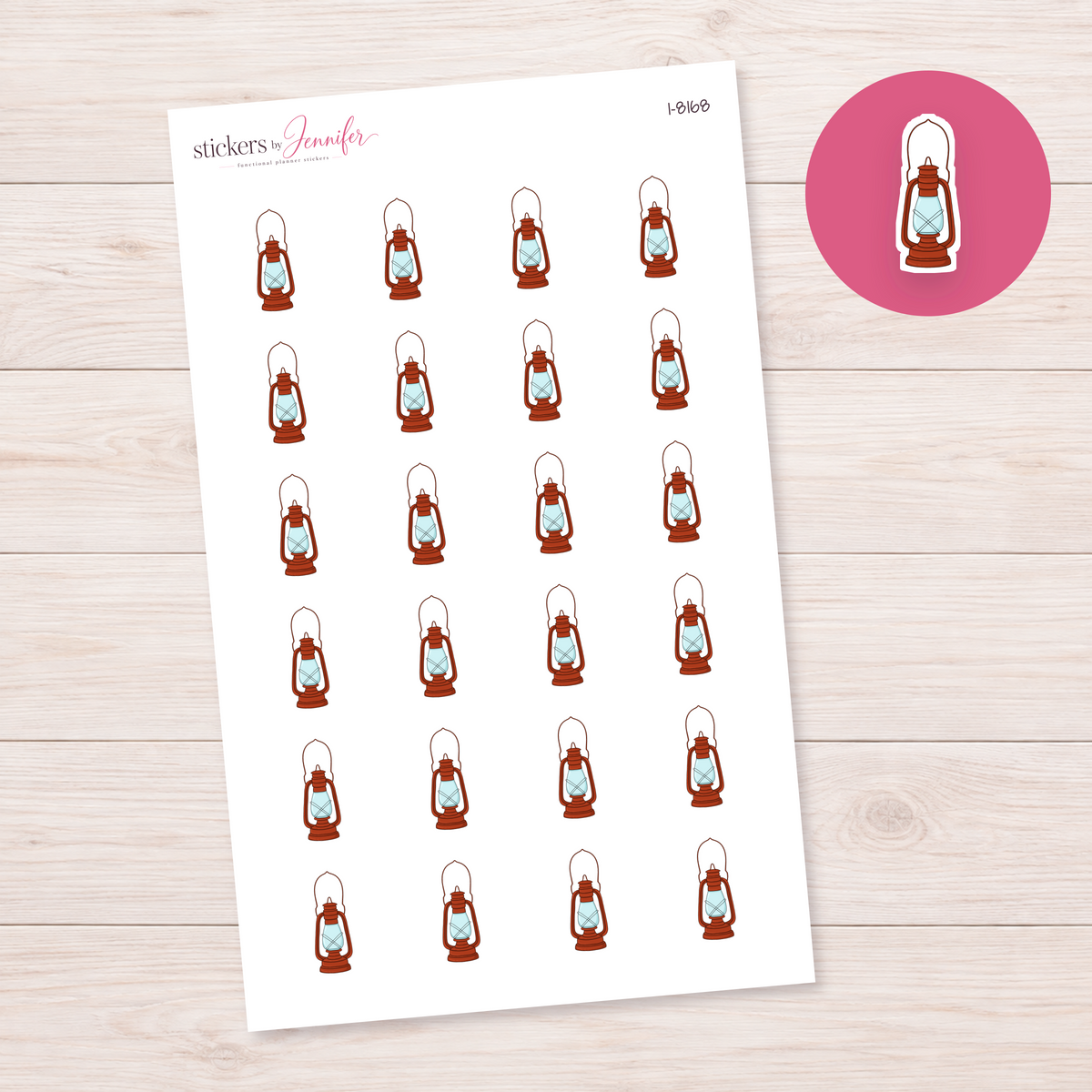 Orange Lantern Planner Stickers | I-8168