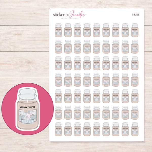 I-8206 planner sticker sheet with enlarged sticker detail