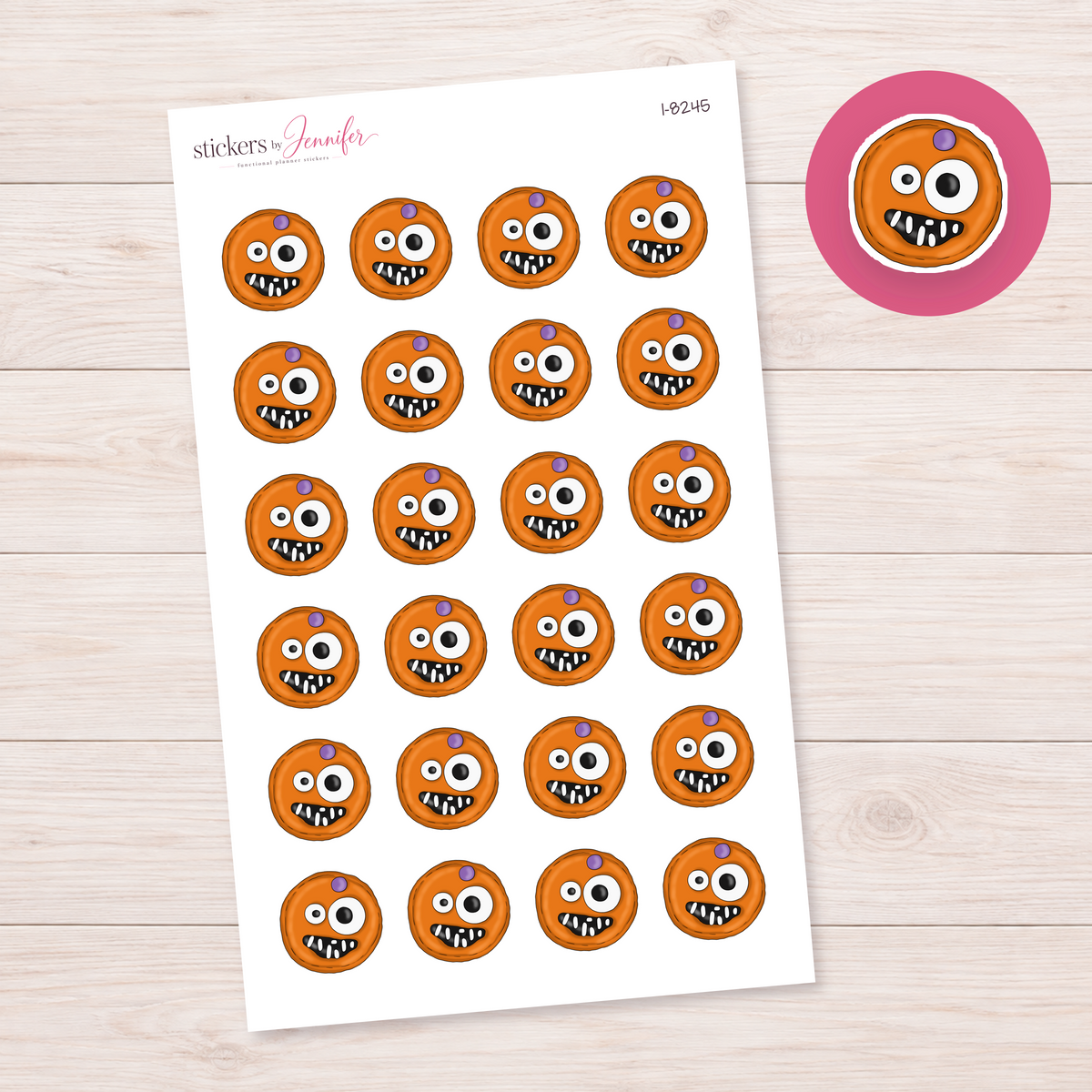 Orange Monster Cookie Planner Stickers | I-8245