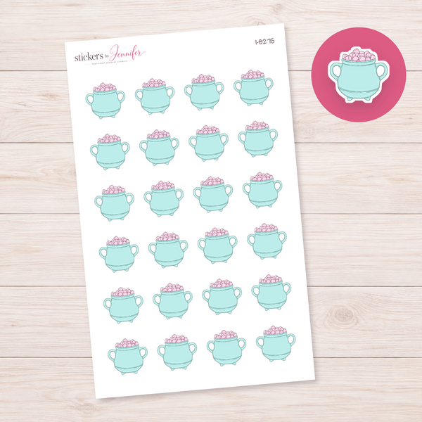 Mint Cauldron Cocoa Planner Stickers | I-8275