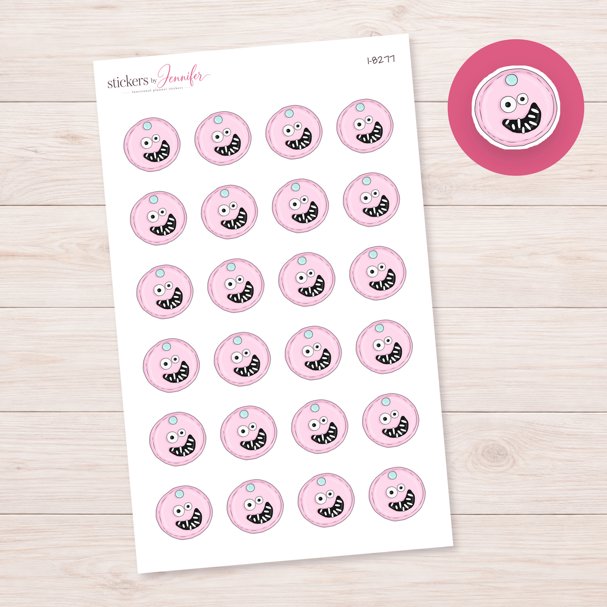 Pink Monster Cookie Planner Stickers | I-8277
