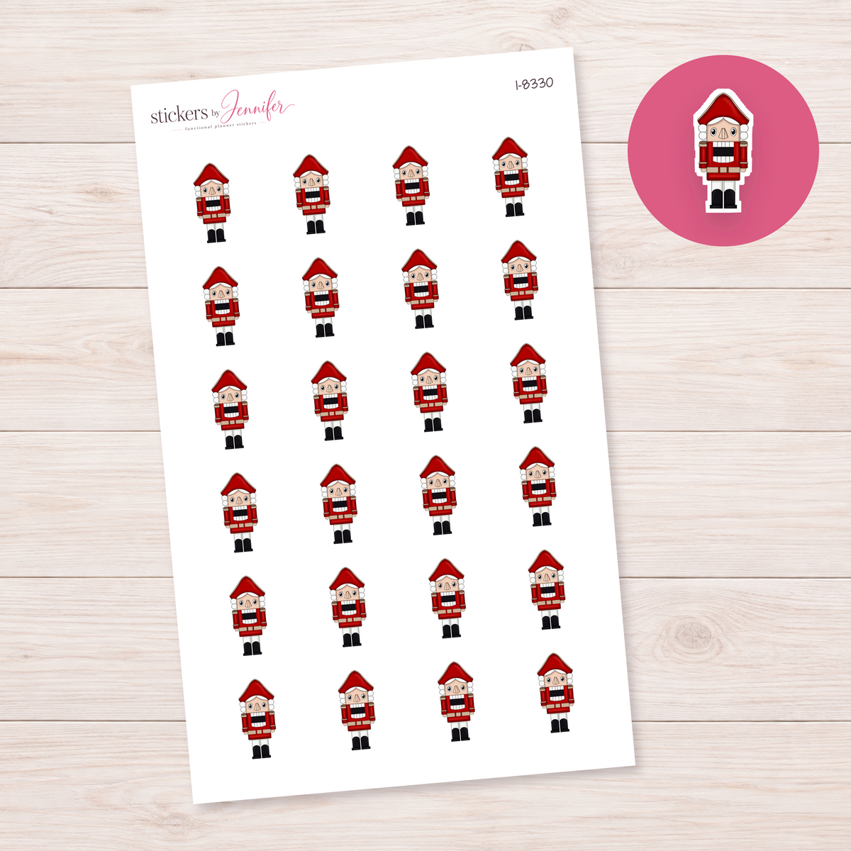 Red Nutcracker Planner Stickers | I-8330