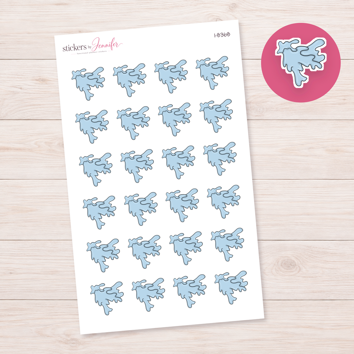 Water Splash Planner Stickers | I-8368