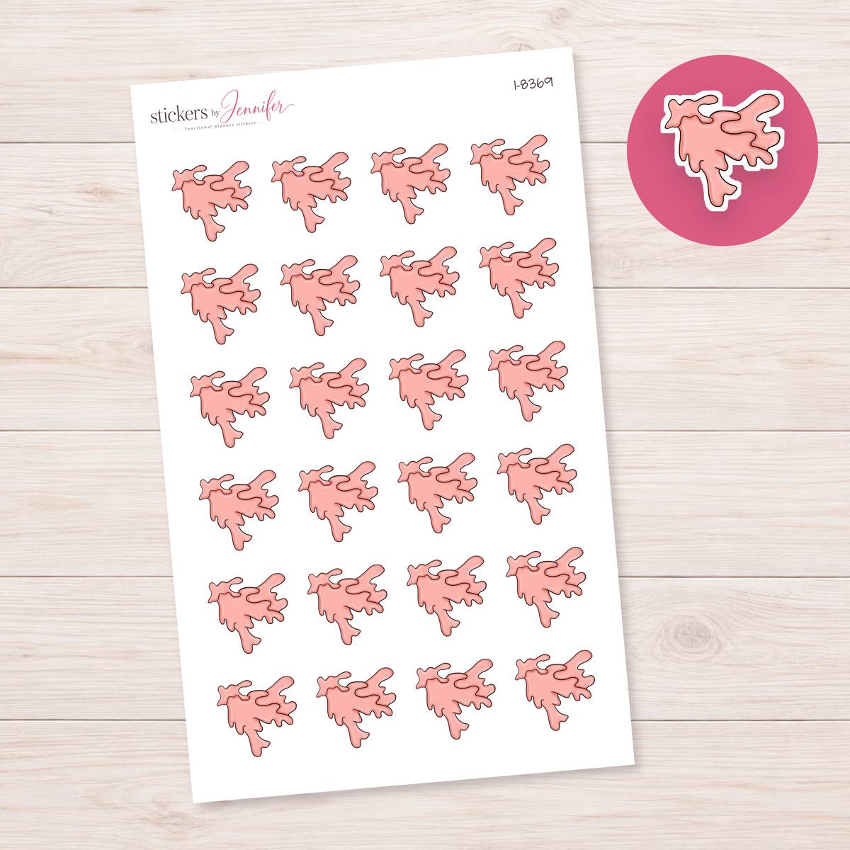 Pink Coral Planner Stickers | I-8369
