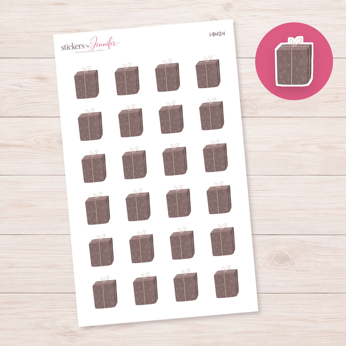 Muted Wrapped Gift Planner Stickers | I-8424