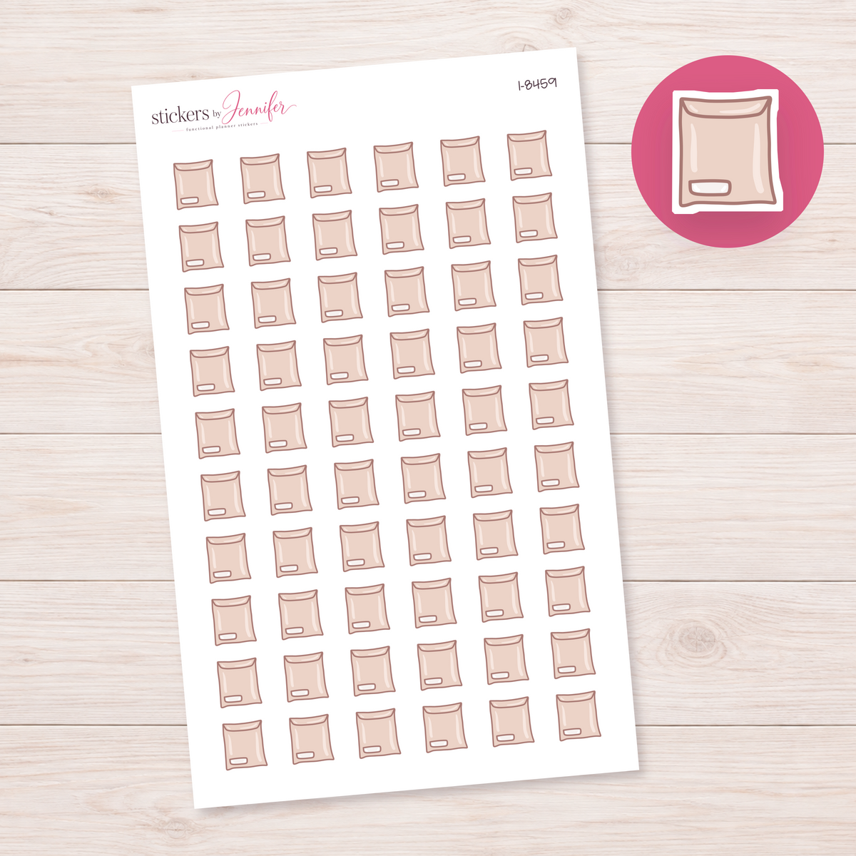 Peach Shipping Mailer Planner Stickers | I-8459