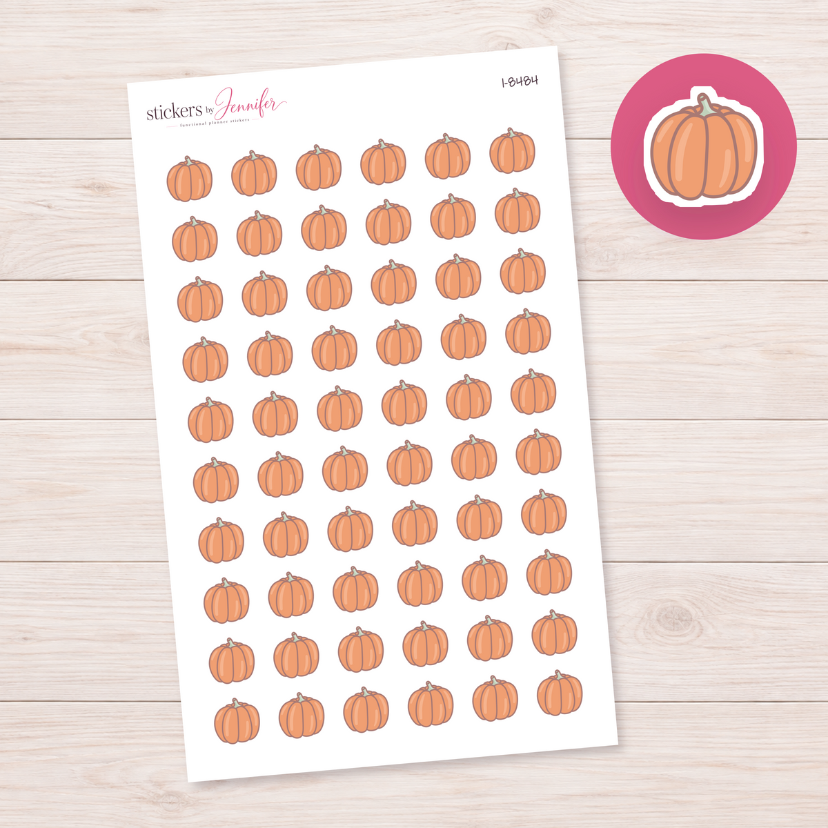 Orange Pumpkin Planner Stickers | I-8484
