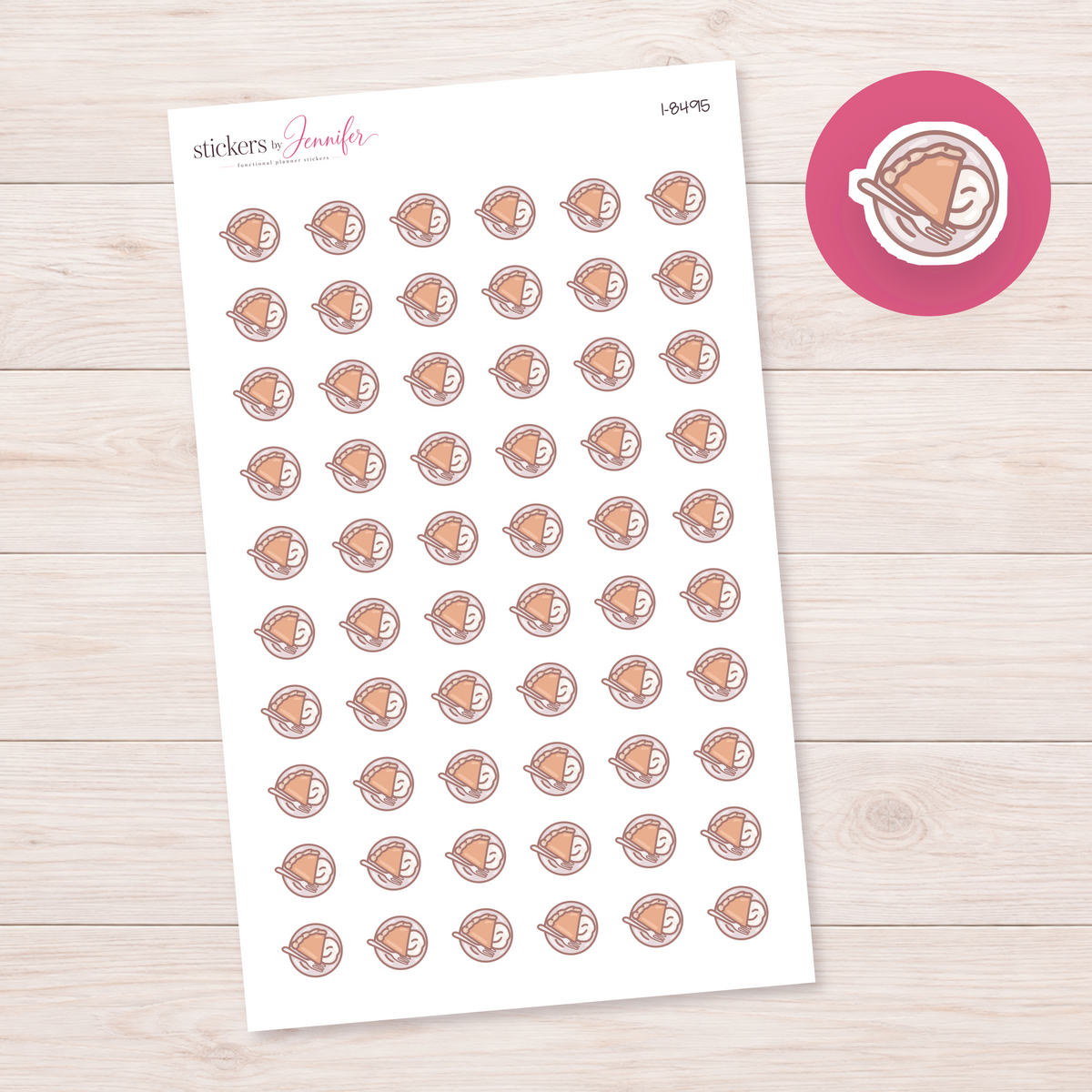 Pumpkin Pie Slice Planner Stickers | I-8495