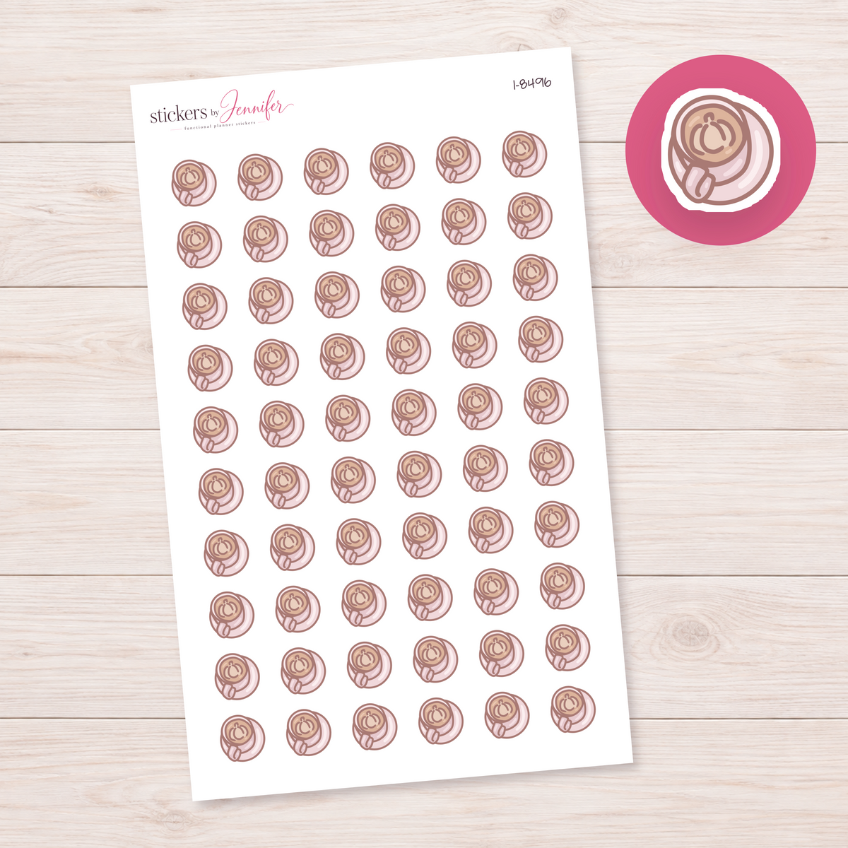 Pumpkin Latte Planner Stickers | I-8496