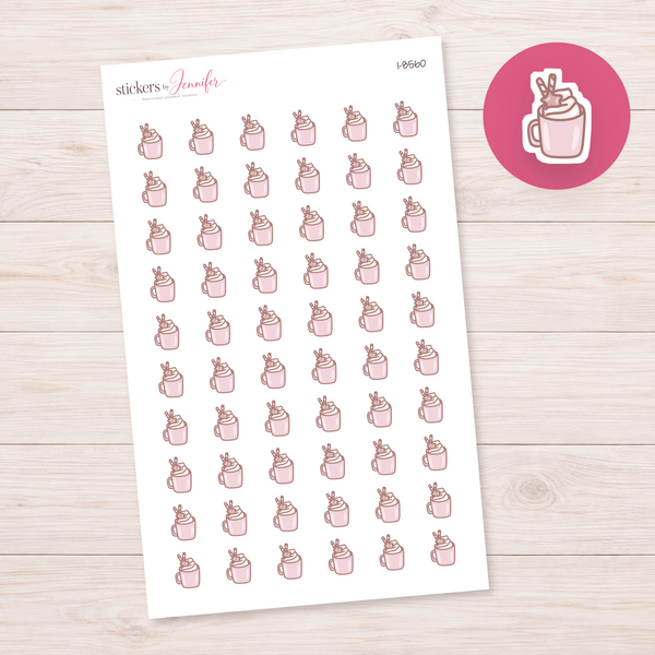 Wafer Topped Cocoa Planner Stickers | I-8560