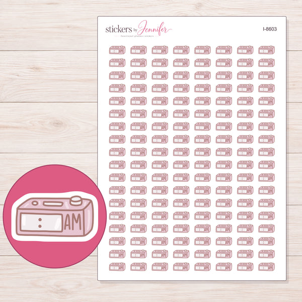 I-8603 planner sticker sheet with enlarged sticker detail