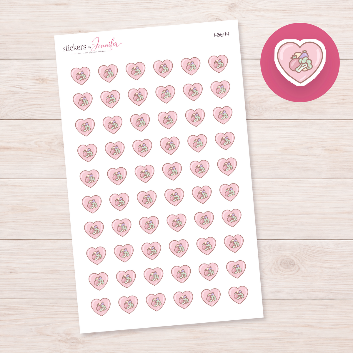 Heart Vegetables Planner Stickers | I-8644