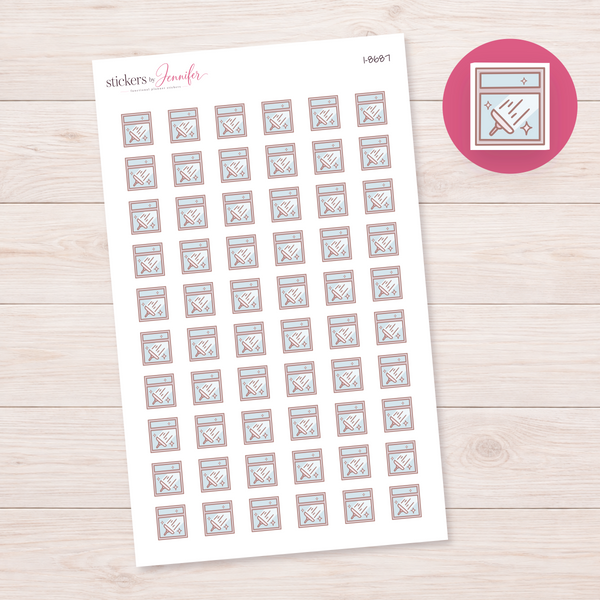 Window Cleaning Planner Stickers | I-8687