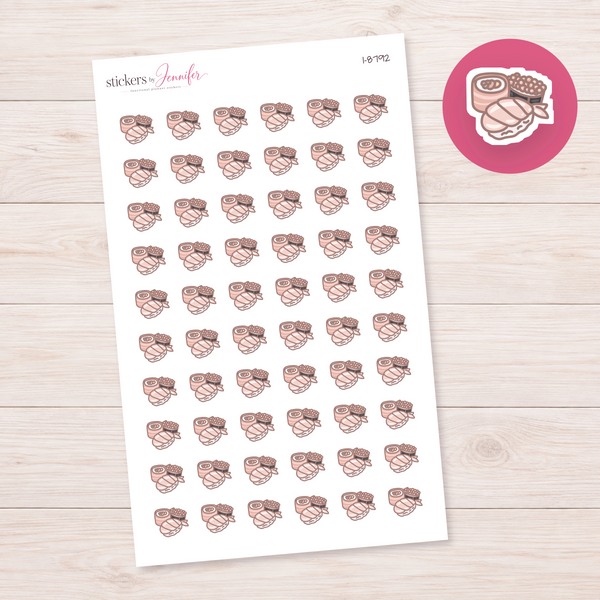 Assorted Sushi Trio Planner Stickers | I-8792