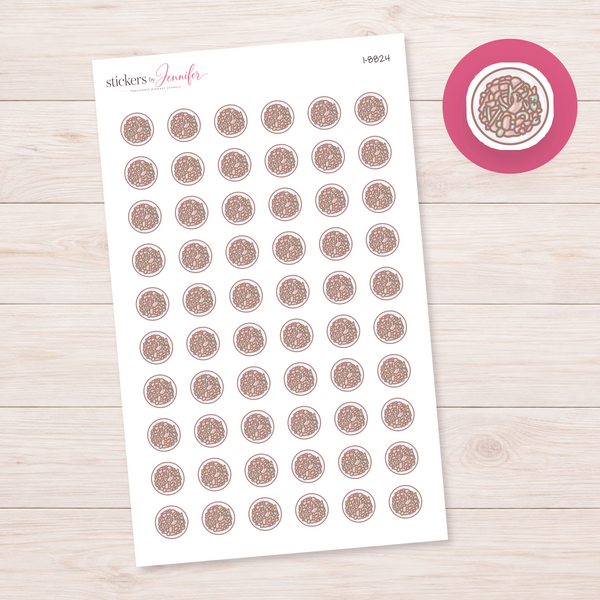Stir Fry Plate Planner Stickers | I-8824
