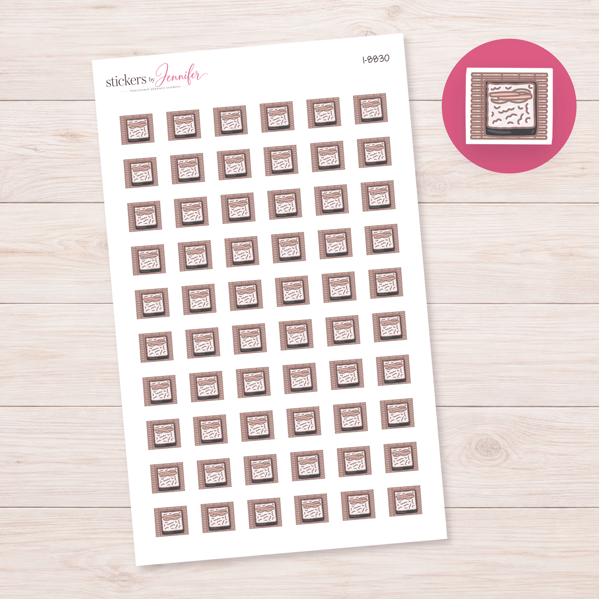Sushi Rolling Mat Planner Stickers | I-8830