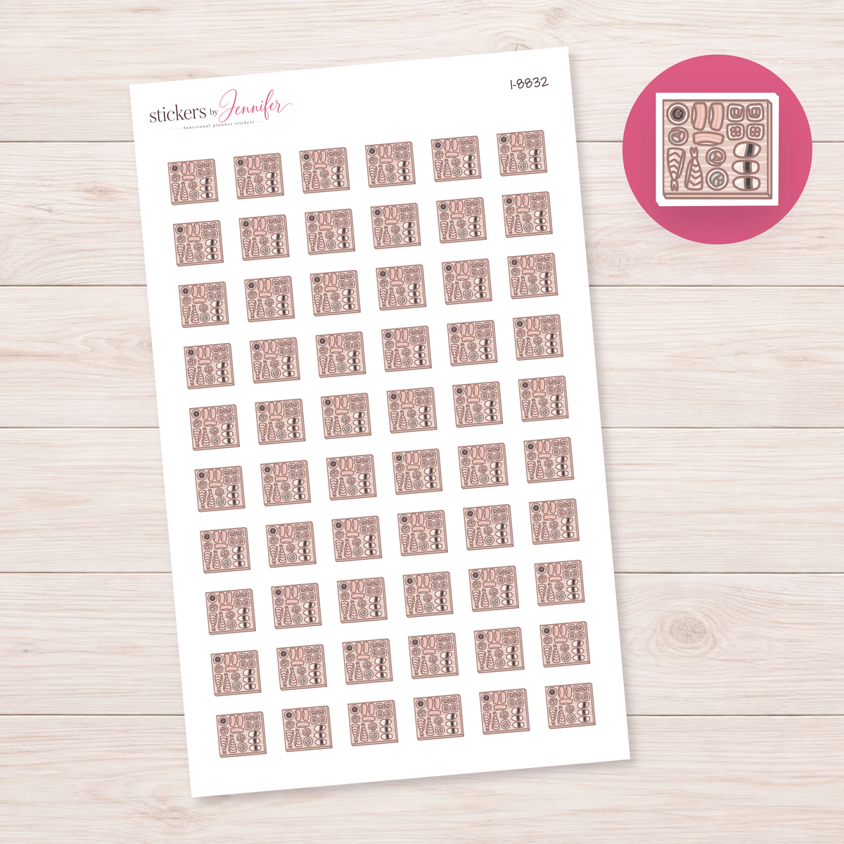 Assorted Sushi Platter Planner Stickers | I-8832