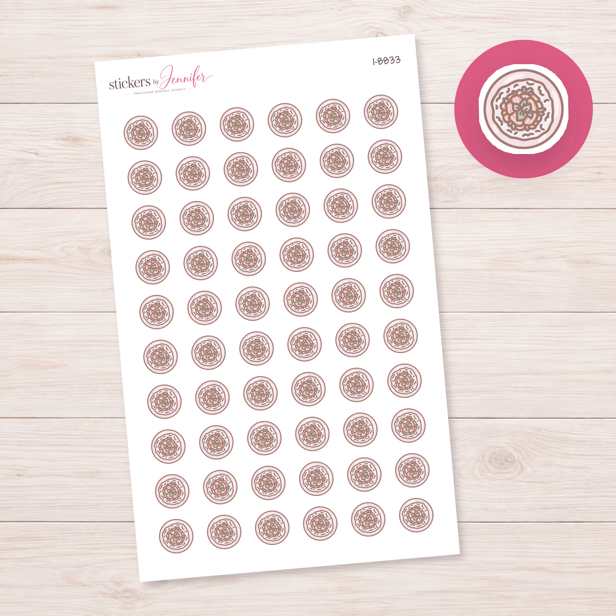 Rice and Stir Fry Plate Planner Stickers | I-8833