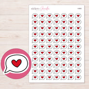 Speech Bubble Planner Stickers | I-8880 — 5 × 7 inch sheet and enlarged sticker detail