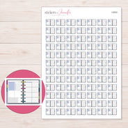Open Lavender Accent Disc Planner Stickers | I-9242 — 5 × 7 inch sheet and enlarged sticker detail