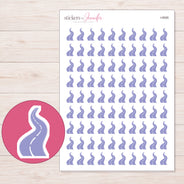 Lavender Winding Road Planner Stickers | I-9595 — 5 × 7 inch sheet and enlarged sticker detail