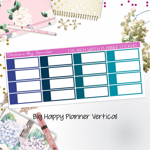 Appointment Labels 1.95 inch Width Quarter Boxes 705 for Big Happy Planner Vertical Planner Stickers