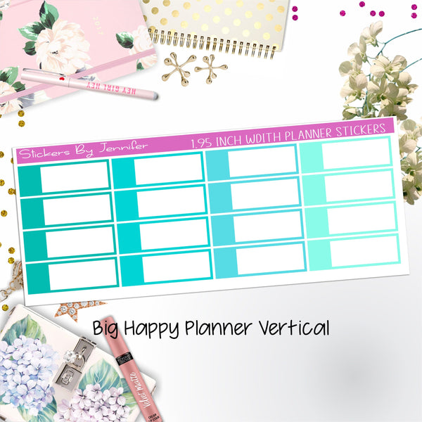 Appointment Labels 1.95 inch Width Quarter Boxes 706 for Big Happy Planner Vertical Planner Stickers