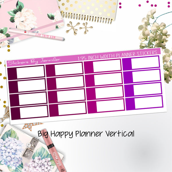 Appointment Labels 1.95 inch Width Quarter Boxes 716 for Big Happy Planner Vertical Planner Stickers