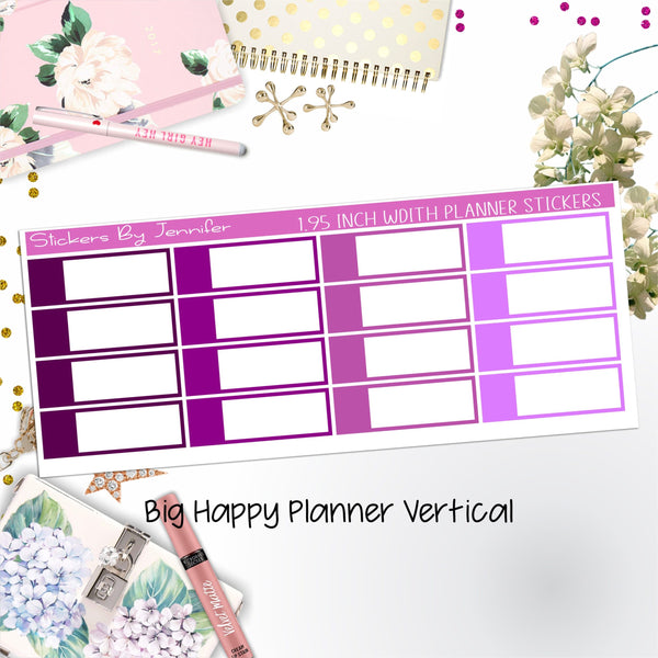 Appointment Labels 1.95 inch Width Quarter Boxes 718 for Big Happy Planner Vertical Planner Stickers