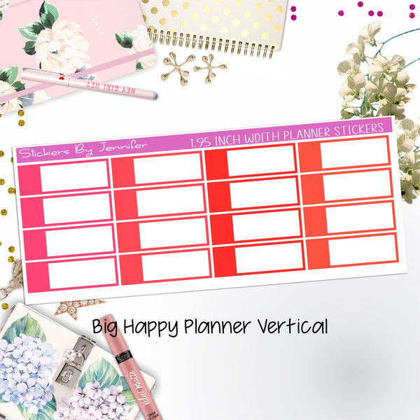 Appointment Labels 1.95 inch Width Quarter Boxes 721 for Big Happy Planner Vertical Planner Stickers