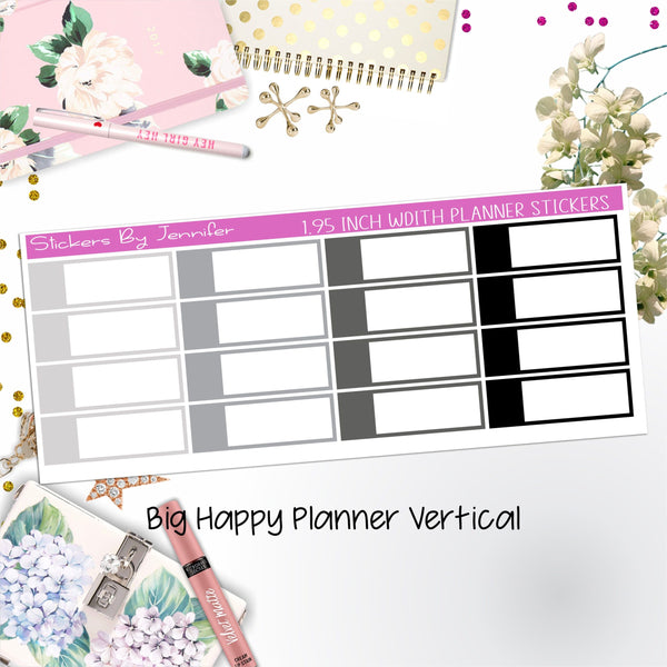 Appointment Labels 1.95 inch Width Quarter Boxes 725 for Big Happy Planner Vertical Planner Stickers