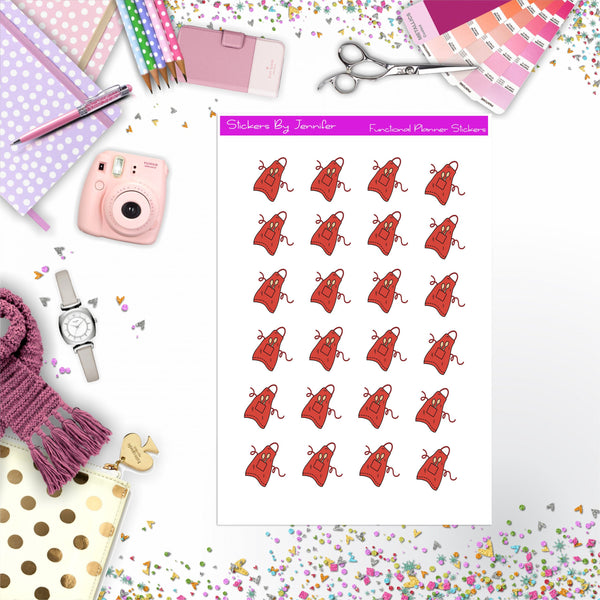 Apron Stickers, Planner Stickers, Journal Stickers, Functional Planner Stickers, Stationary Stickers