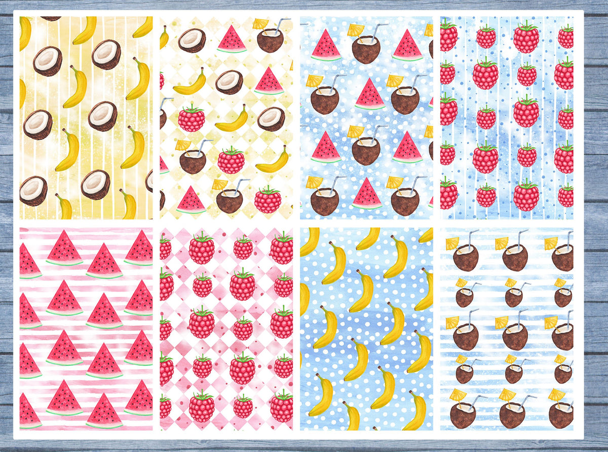 Banana Coconut Full Box Planner Stickers, Big Happy Planner, Erin Condren, Classic Happy Planner
