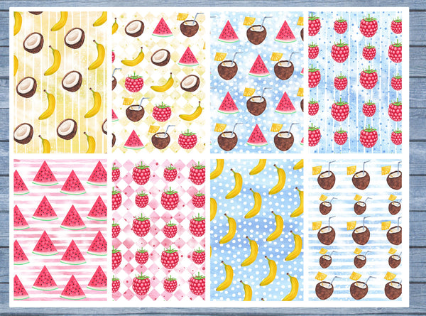 Banana Coconut Full Box Planner Stickers, Big Happy Planner, Erin Condren, Classic Happy Planner